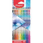 Crayons de couleur en bois arctic bleu