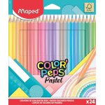 Crayons de couleur color peps pastels en bois multicolore