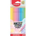 Crayons de couleur color peps pastels en bois multicolore