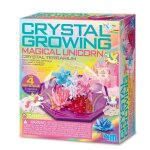 Crystal growing - licorne terrarium en crystal multicolor