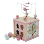 Cube d'activit�s en bois fairy garden rose
