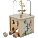 Cube d'activit�s en bois little farm vert