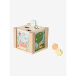 Cube d'veil 2 en 1 : puzzles et formes  encastrer en bois fsc vert