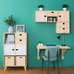 Cube en pin massif bois clair