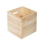 Cube en pin massif bois clair