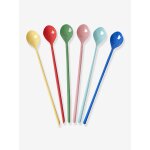 Cuill�res � latte en m�lamine lot de 6 rice multicolore