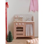 Cuisine en bois fsc avec accessoires rose