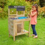 Cuisine d'ext�rieur pour enfant junior cook bois fsc� marron - bleu - noir