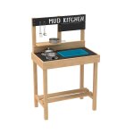 Cuisine d'extrieur pour enfant little cook bois fsc marron - bleu - noir
