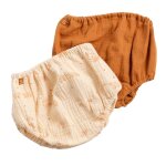 Culotte bloomer bébé en coton lot de 2 marron / beige Culotte bloomer bébé en coton lot de 2 marron / beige