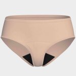 Culotte menstruelle taille haute coton absorbante r�utilisable beige