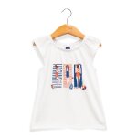 Debardeur 100% coton fille blanc optique