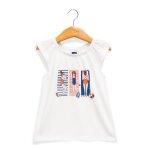 Debardeur 100% coton fille blanc optique