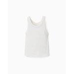 D�bardeur en coton c�tel� blanc
