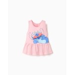 D�bardeur en coton avec imprim� stitch rose clair