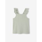 D�bardeur fille bretelles volant�es vert sauge