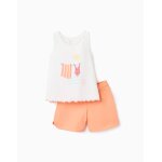 D�bardeur � imprim� + short en coton blanc
