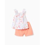 D�bardeur � motif de plage + short en coton blanc