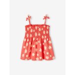 Débardeur à smocks imprimé fille rouge Débardeur à smocks imprimé fille rouge