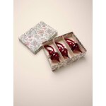 D�coration de sapin goutte en verre par lot de 3 bordeaux