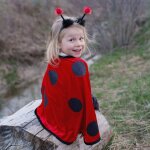 D�guisement cape de coccinelle avec serre - t�te coccinelle, rouge