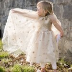 D�guisement enfant cape de princesse �toil�e �cru