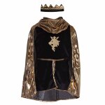 Dguisement enfant chevalier tunique cape couronne or