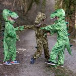 D�guisement enfant combinaison dinosaure t - rex vert