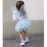 D�guisement enfant f�e jupe ailes et baguette bleu
