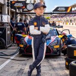 D�guisement enfant pilote de course avec casquette bleu