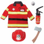 Dguisement enfant pompier avec accessoires rouge