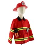 Dguisement enfant pompier rouge