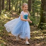 D�guisement enfant robe de princesse elsa bleu