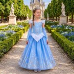 D�guisement enfant robe de princesse julia bleu