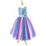 Dguisement enfant robe de princesse louise bleu