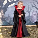 D�guisement enfant robe de princesse vampire royal noir