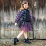 D�guisement enfant tutu et cape de sorci�re araign�e violet