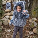 D�guisement enfant veste loup toute douce avec gants gris