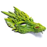 Dguisement masque de dragon vert vert