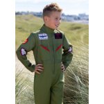 D�guisement pilote - fighter pilot 5 - 7 ans vert kaki