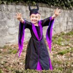 D�guisement princesse m�chante enfant avec coiffe noir