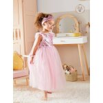 Dguisement de princesse avec voile et couronne rose
