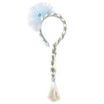 D�guisement serre - t�te de la reine de glace avec tresse bleu