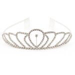 Diadme perle argent enfant dguisement princesse argent