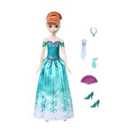Disney - poup�e surprise anna spin & reveal la reine des neiges vert