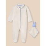 Dors - bien b�b� en velours et son doudou blanc doux