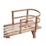 Dossier pour luge en bois marron