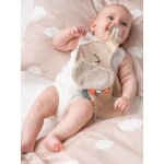 Doudou attache - sucette elphee sable