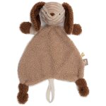 Doudou attache sucette marron, noir