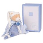 Doudou attache - sucette ours petit chou bleu